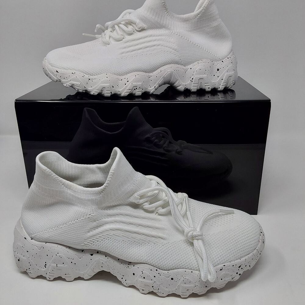 NurseBabes Ortho Pro White Knit Sock Sneakers Women's US 7.5 Comfort Shoes